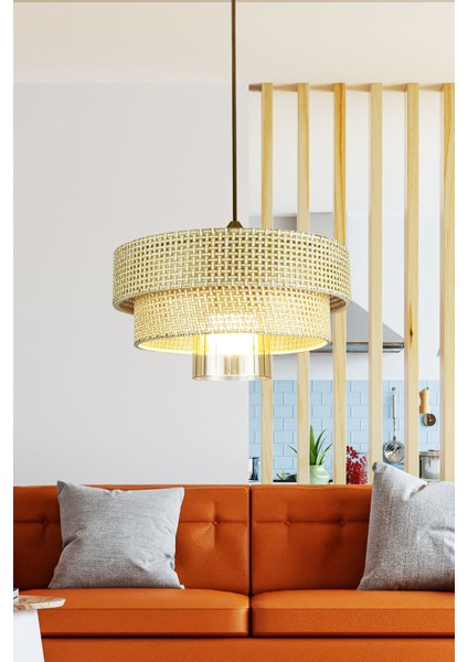 Myk Noa Modern Rattan Sarkıt Avize