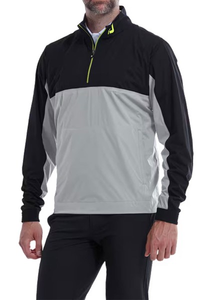 Hydroknit Yarım Fermuarlı Yağmurluk Siyah Gri 87981
