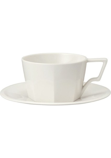 Oct Fincan Ve Tabak 300 ml Beyaz