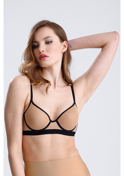 Biye Detaylı Tül Push Up Destekli Sütyen