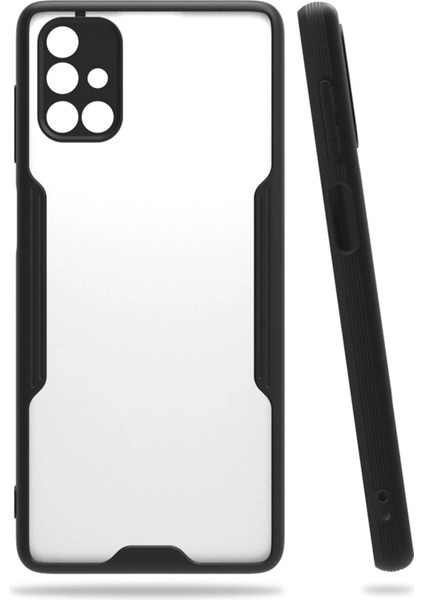 Samsung Galaxy M51 Kılıf Platin Silikon - Siyah Gnzrz