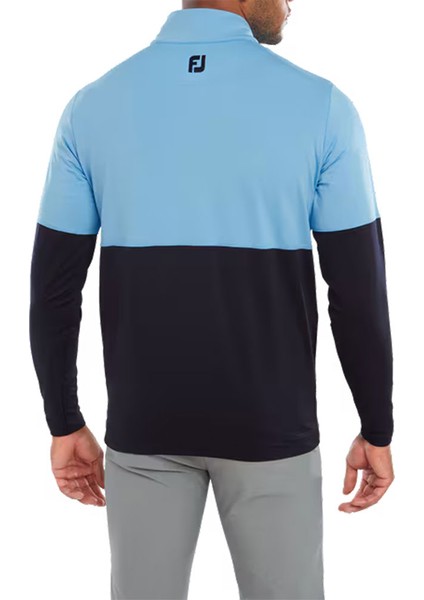 Renk Bloklu Mid Layer Mavi Lacivert 80117