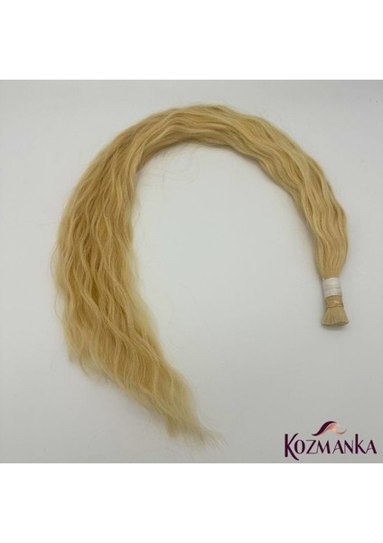 Bukleli Sarı Ham Saç (100 gr ) - 70 cm
