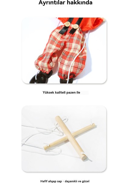 Iplik Kaldırma ve Çekme Iplik Gölge Kukla Çocuk Ahşap Küçük (Yurt Dışından)