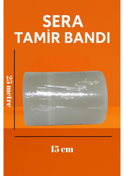 Sera Tamir Bantı 150MM x 25MT Şeffaf Su Geçirmez & Uv Güneş Işınlarına Dayanıklı 3 Adet