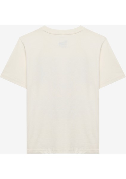 B Regular Fit Graphic Tee T-Shirt Büyük Erkek Çocuk Off White Tshirt SK2510113-102 fiyatları