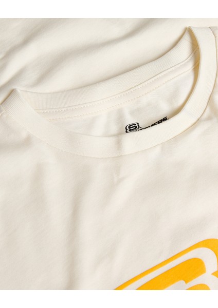 B Regular Fit Graphic Tee T-Shirt Büyük Erkek Çocuk Off White Tshirt SK2510113-102 modelleri