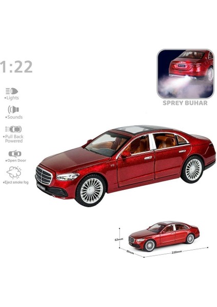 HCL-513 Sesli Işıklı Buharlı Mrs Araba 1:22 -Vardem Oyuncak