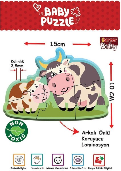 1734 Dıytoy, Baby Puzzle - Ilk Çiftlik Puzzle