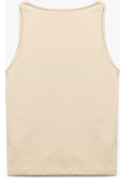 Pamuklu Slim Fit Kolsuz Kare Yaka Atlet