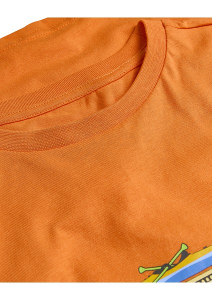 B Short Sleeve Regular Fit T-Shirt Büyük Erkek Çocuk Turuncu Tshirt SK2510102-701 modelleri