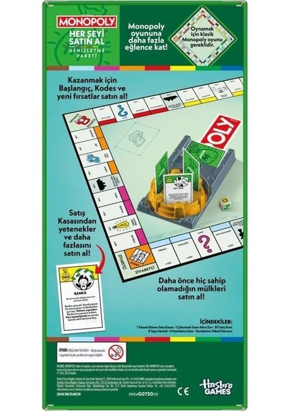 G0720 Monopoly Her Şeyi Al - Genişletme Paketi