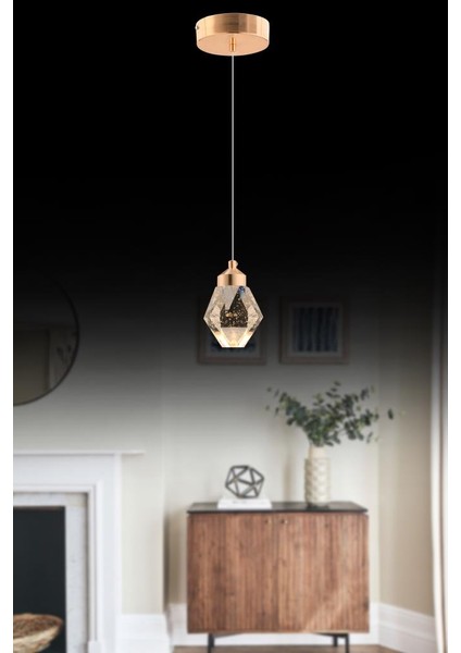 Istanbul Avize Kabarcıklı Liya Tekli Gold 3 Renk Ledli Modern LED Avize