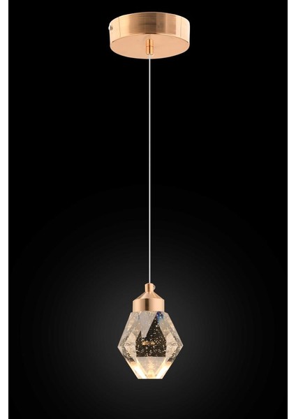 Istanbul Avize Kabarcıklı Liya Tekli Gold 3 Renk Ledli Modern LED Avize