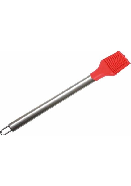 Yumurta Fırçası Mutfak Fırçası Paslanmaz Saplı Sos Fırçası Hamur Fırçası Silikon Kırmızı 31.5 cm