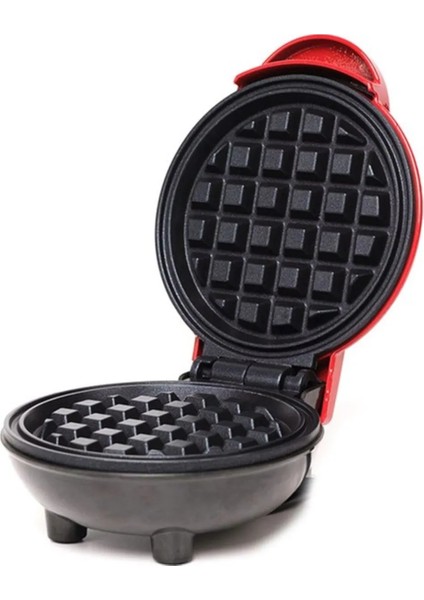 Mini Elektrikli Waffle Makinesi - Kırmızı