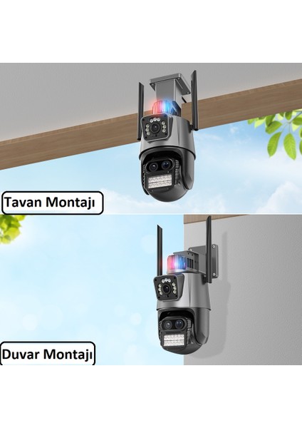 Icsee Polis Çakar Işıklı Zoomlu Wifi Kamera modelleri
