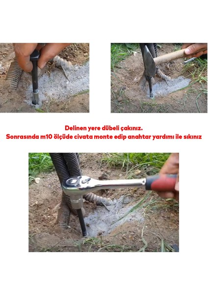 Çakma Çelik Dübel Iç Dişli 8 Adet M14X60 mm Raf Iskele Montaj Bağlantı Monte Beton Asma Aparat