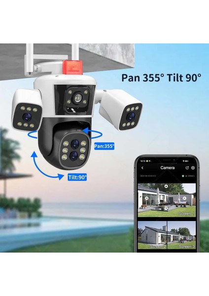 IPC360 10X Hibrit Zoom 4 Kameralı Ptz Wifi Kamera