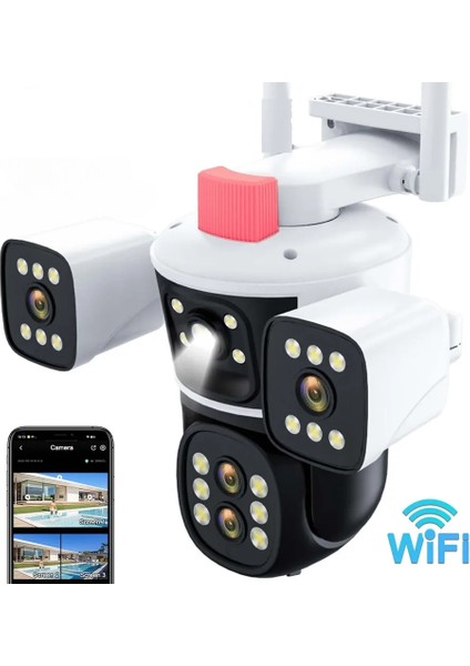 IPC360 10X Hibrit Zoom 4 Kameralı Ptz Wifi Kamera