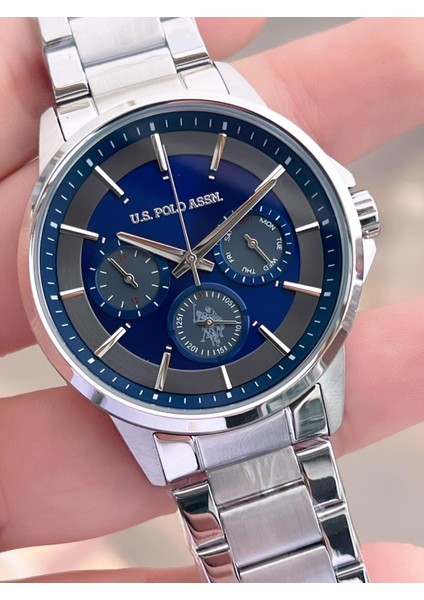 Çelik Kordon Iç Fonksiyonları Aktif 5 Atm Suya Dayanıklı Erkek Kol Saati USPA.FS1000.03 fiyatları