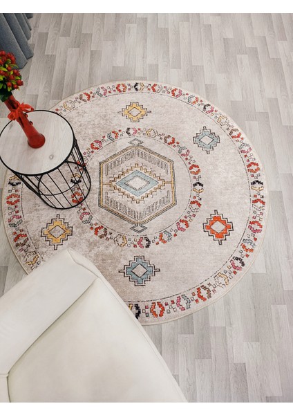 Bej Renk Etnik Kilim Desen Kaymaz Taban Halı fiyatları