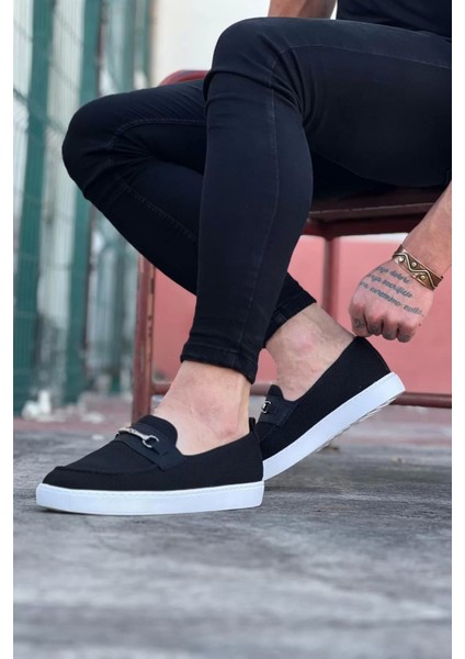 WG060 Beyaz Triko Babet Erkek Casual Ayakkabı