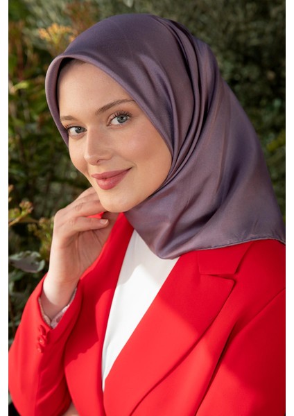 Koyu Mavi Çift Taraflı Twill İpek Eşarp fırsatları