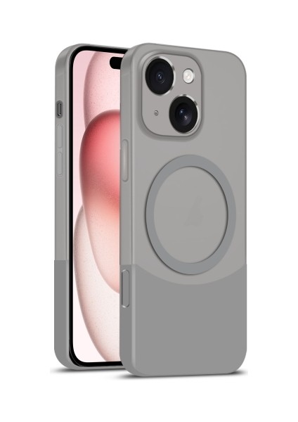 Apple iPhone 13 Kılıf Manyetik Şarj Özellikli Duble Çift Renkli Ince Slim Kapak