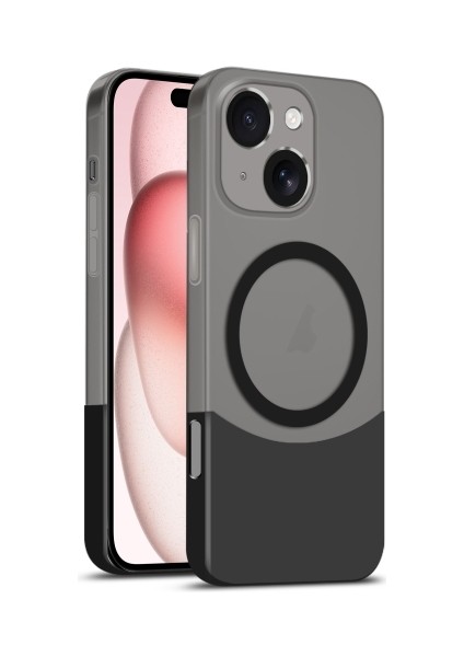 Apple iPhone 13 Kılıf Manyetik Şarj Özellikli Duble Çift Renkli Ince Slim Kapak