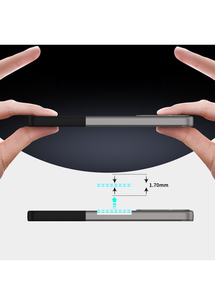 Xiaomi Redmi Note 14 Pro Plus Kılıf Duble Çift Renkli Ince Slim Kapak