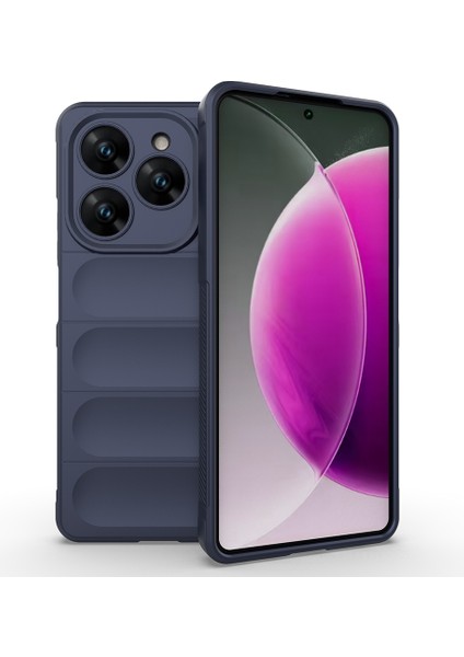 Tecno Spark 20 Pro 4g Kılıf Magic Shield Tpu Flannel Etnik Kapak