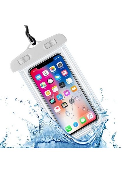 Telefon Kılıfı 7,2" Yağmur Önleyici Beyaz