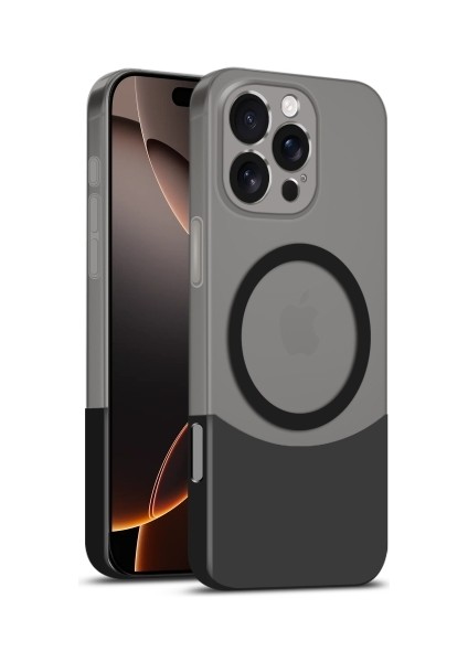 Apple iPhone 14 Pro Max Kılıf Manyetik Şarj Özellikli Duble Çift Renkli Ince Slim Kapak