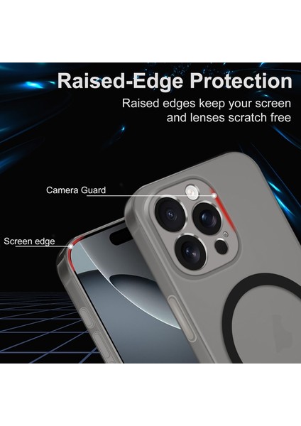 Apple iPhone 14 Pro Max Kılıf Manyetik Şarj Özellikli Duble Çift Renkli Ince Slim Kapak