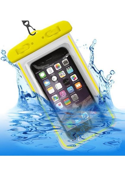 Telefon Kılıfı 7,2" Yağmur Önleyici Sarı