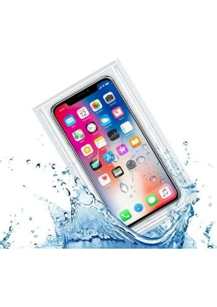 Telefon Kılıfı Büyük Boy Yağmur Önleyici Beyaz