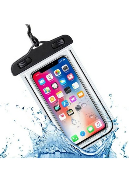 Telefon Kılıfı 7,2" Yağmur Önleyici Siyah