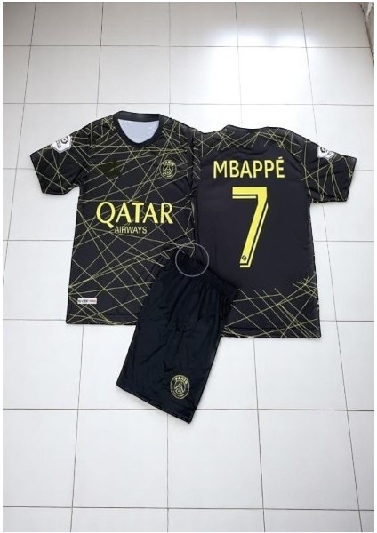 Mbappe Psg Gold-Siyah Özel Tasarım Çocuk Forma