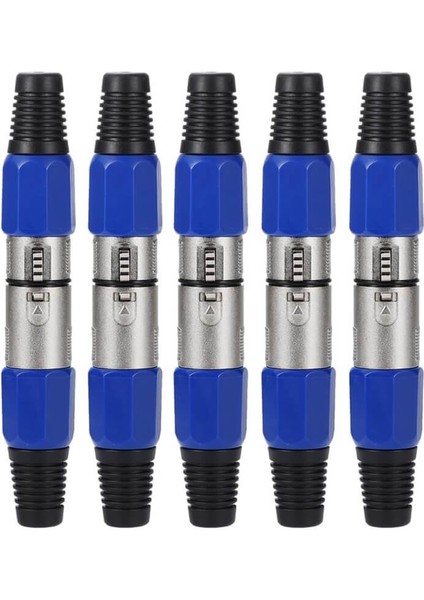 10 Adet - 3 Pin Xlr Konektörü 5 Adet Dişi + 5 Adet Erkek Mikrofon Jackı - Mikrofon Ses Jakı