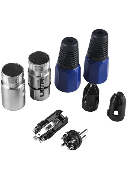 10 Adet - 3 Pin Xlr Konektörü 5 Adet Dişi + 5 Adet Erkek Mikrofon Jackı - Mikrofon Ses Jakı