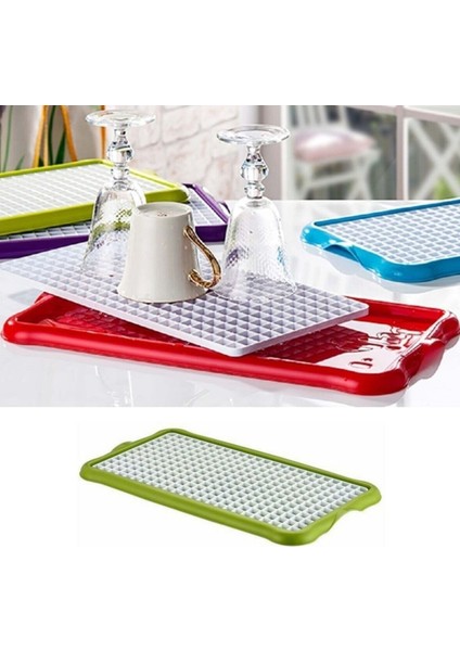 Pratik Lavabo Tezgah Üstü Bulaşık Kurutmalığı Süzmatik 22X40 cm (4401)