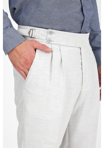Italian Model Tokalı Ayarlanabilir Kemer Pileli Dukuma Kumaş Doble Paça Erkek Pantalon fiyatları