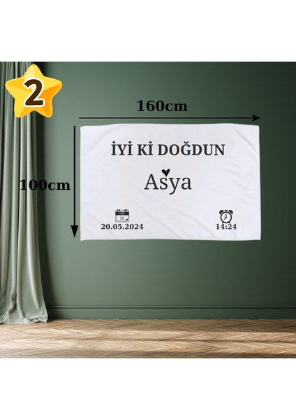 Kişiye Özel Doğum Günü, Happy Birthday Duvar Örtüsü-Duvar Halısı-Çekim Örtüsü fiyatları