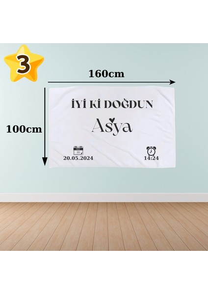 Kişiye Özel Doğum Günü, Happy Birthday Duvar Örtüsü-Duvar Halısı-Çekim Örtüsü modelleri