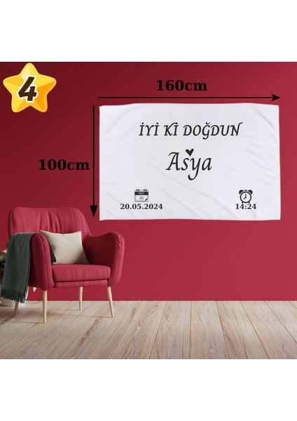 Kişiye Özel Doğum Günü, Happy Birthday Duvar Örtüsü-Duvar Halısı-Çekim Örtüsü fırsatları