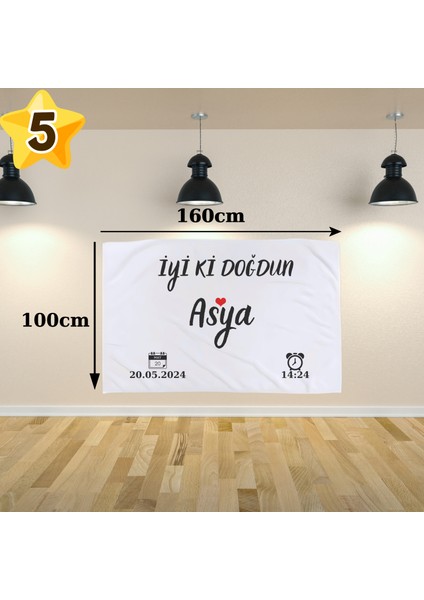 Kişiye Özel Doğum Günü, Happy Birthday Duvar Örtüsü-Duvar Halısı-Çekim Örtüsü indirimleri