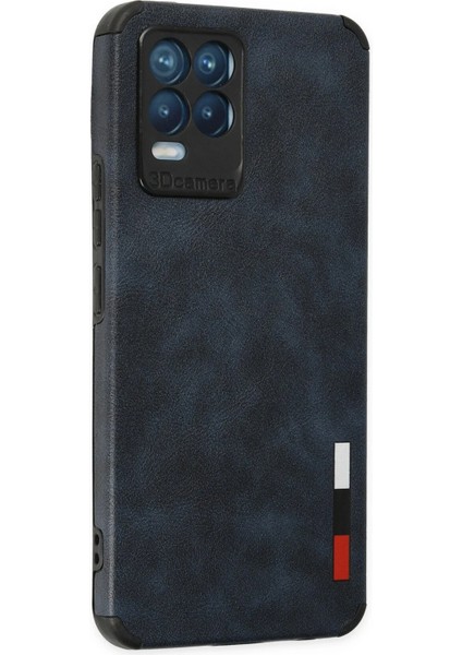 Realme 8 Kılıf Loop Deri Silikon - Lacivert Gnzrz