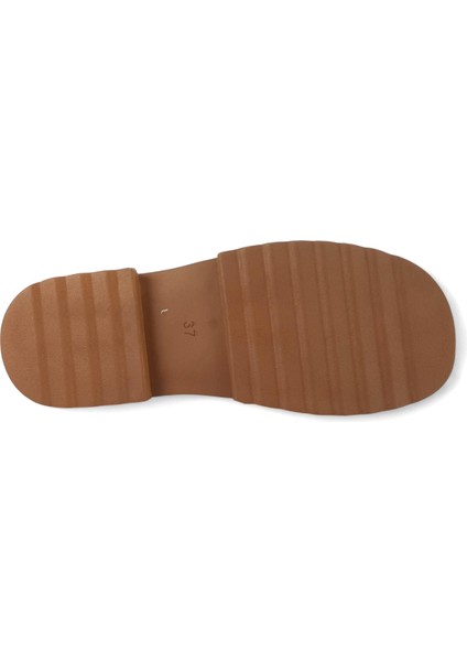 574 25YS Kadın Günlük Sandalet Taba Süet