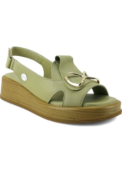 2780 25YS Kadın Günlük Sandalet Yeşil